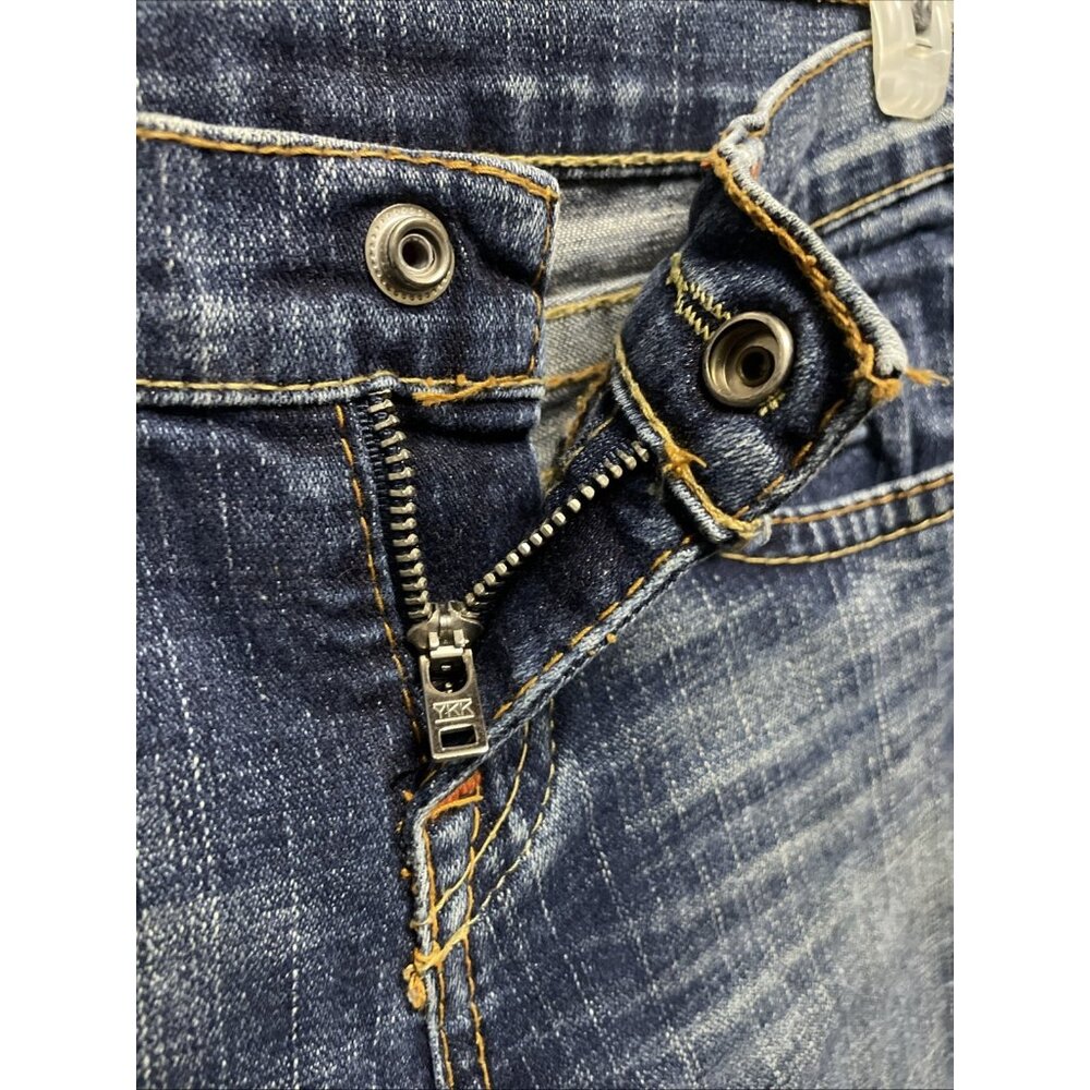 True Religion Jeans JOEY Flare Girls Size 14 Youth Kids Blue Twisted Leg Y2K 90s - Picture 6 of 12